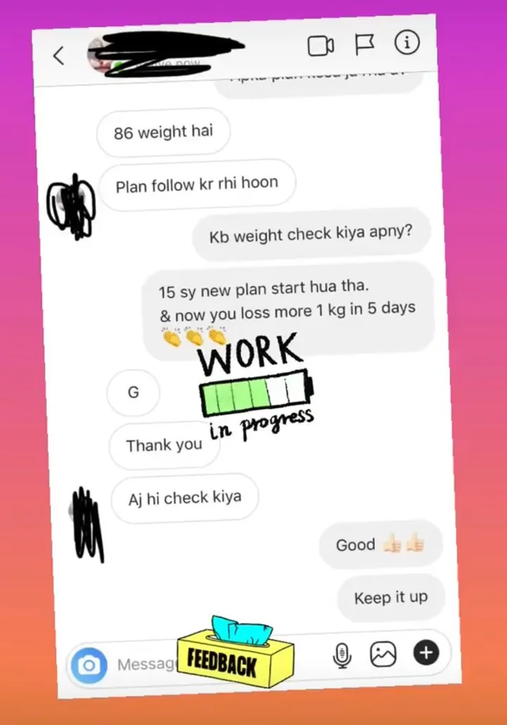 Screenshot of a client message to Dr. Abeera, shared with permission (28 of 28)